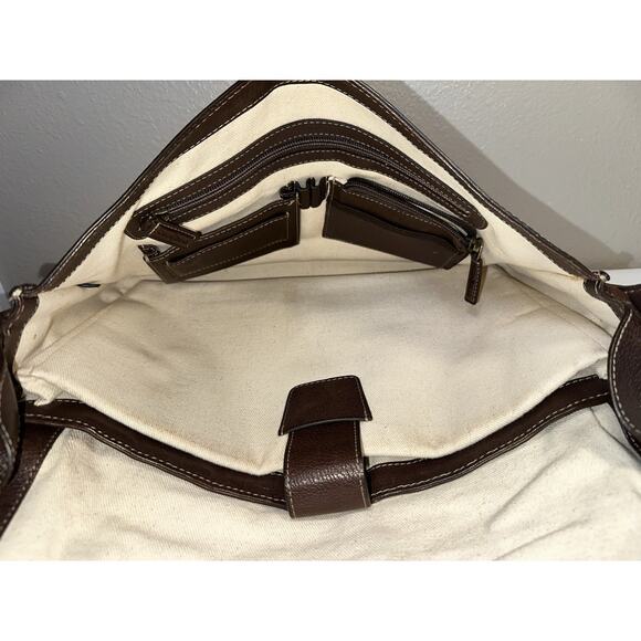 Cole Haan Brown Leather Briefcase Laptop Computer Bag - Picture 11 of 14